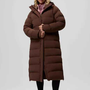 Women's Fitted Winter Puffer Parka Long <b>Bubble</b> <b>Coat</b> Hooded Thick Warm Bomber Jacket Fashion Outerwear OEM Service - Product Image 1