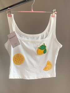 Top Blanco sin Mangas de Algodón con Diseño de Flores Estampadas, Artesanía MS, Ms-wc-001 - Product Image 6