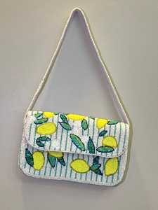 Elegant Handcrafted Linen Seed Beads Beaded Embroidery Crossbody <b>Handbag</b> with Adjustable <b>Strap</b> Designed Waterproof Eco-Friendly - Product Image 5