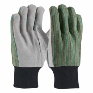 Customizable Heavy Duty Cowhide Split Back Leather <b>Gloves</b> Durable Cotton Fabric Soft Comfortable Reflective Hand Arm Protection - Product Image 5