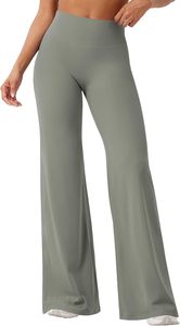 Pantalon de yoga évasé personnalisé en nylon et élasthanne respirant, leggings d'entraînement à jambe large très élastiques pour femmes, tenue de sport - Product Image 2