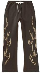 ชุดเซ็ตเสื้อฮู้ดดี้พิมพ์ลายสกรีนแบบดิสเทรส พร้อมกางเกงวอร์มขาบานฟอกสีสไตล์วินเทจ คุณภาพสูง พร้อมป้ายโลโก้แบบสั่งทำพิเศษ - Product Image 4