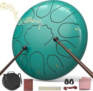 Tambour de pluie pour jardin extérieur, 8 pouces, 11 notes, tambour à languettes en acier, carillon de pluie imperméable pour la méditation - Product Image 1