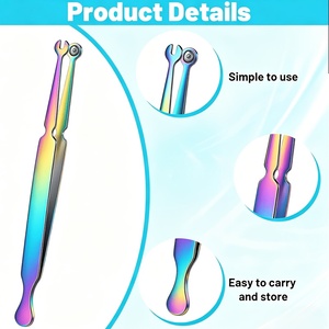 Pince de prélèvement robuste pour piercing corporel, avec prise ferme pour la manipulation de bijoux, outil professionnel pour le piercing du nez, des oreilles, des lèvres et du nombril - Product Image 3