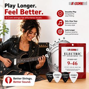 Set di Corde per Chitarra Acustica Elettrica Nichelate con Plettri in Acciaio, Confezione Multipla - Product Image 4