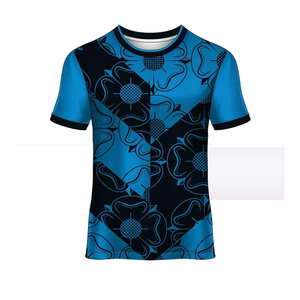 Camiseta para hombre con sublimación completa, tela transpirable personalizada, cuello redondo, MOQ bajo, camiseta deportiva, servicio OEM disponible. - Product Image 2