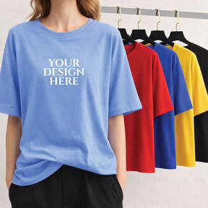 T-shirt surdimensionné personnalisé pour femme, coupe ample, épaules tombantes, en coton respirant, couleur unie, écoresponsable, style streetwear - Product Image 1