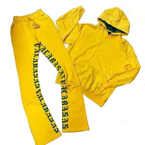 Conjunto Deportivo de Algodón Grueso para Hombre, Sudadera con Capucha y Pantalones Deportivos Bordados Personalizados - Product Image 2