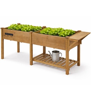 Maceta de madera de mango elegante al por mayor con base elevada |   Compre Jarrones de Madera Natural - Product Image 4