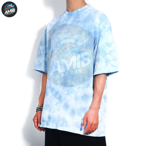 T-shirts Tie-Dye Homme Personnalisables – Créez Votre Propre Couleur – Col Contrastant – Polyester/Coton de Haute Qualité – Coupe Oversize Respirante – Vente en Gros Pakistan - Product Image 3