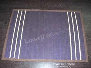 Natural Handwoven stripe Design <b>Table</b> <b>Mat</b> Bannana cora Handmade Placemat dining <b>table</b> <b>mat</b> - Product Image 2