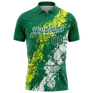 Nouvelle Arrivée Polo Sportif Vert Personnalisé Sublimation Tenue d'Équipe Séchage Rapide Golf Polo Fabricant OEM Fournisseur en Gros - Product Image 1