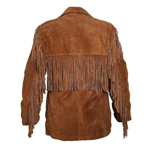 Premium Fabric Western Fringe <b>Suede</b> Leather <b>Jacket</b> Classic Cowboy Style Fashion Outerwear High Quality Supplier - Product Image 2