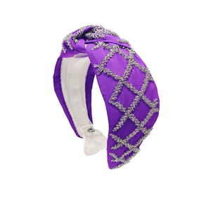 Pretty Mardi Gras <b>Headbands</b> Hair Accessories Seed Beaded Knotted Hairbands Rice Beaded <b>Headbands</b> Indian Manufactured <b>Headbands</b> - Product Image 1