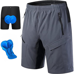 <b>Men's</b> Quick Dry Breathable <b>Cycling</b> <b>Shorts</b> Gray Polyester Sweat-Wicking Sport <b>Shorts</b> for Adults - Product Image 5