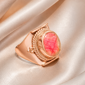 925 Sterling Silver Ruby <b>Ring</b> for Women Rose <b>Gold</b> & Yellow <b>Gold</b> Plated Handmade Statement <b>Cocktail</b> Gemstone <b>Ring</b> - Product Image 5