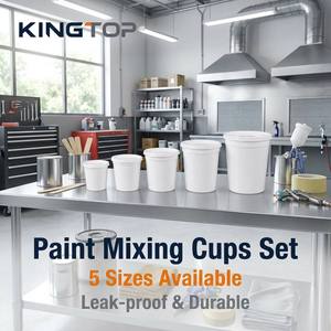 Vaso mezclador de pintura lisa de 300 ml para reparación de carrocerías, vaso mezclador de plástico sin graduación - Product Image 4