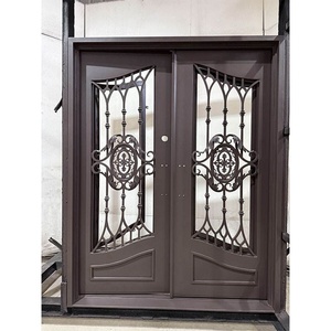 Royal Luxury wrought iron main gate – Modern design, <b>swing</b>-opening style, rust-resistant and waterproof finish, easy to use. - Product Image 2