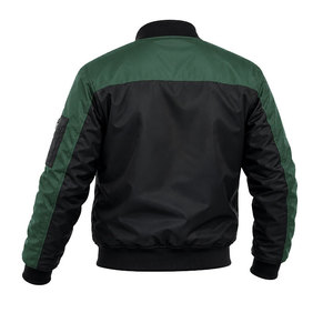 Custom Men's Green Black Bomber <b>Jacket</b> Windproof <b>Zip</b> <b>Up</b> Casual Flight <b>Jacket</b> Polyester Winter Outdoor Coat OEM ODM Manufacturer - Product Image 3
