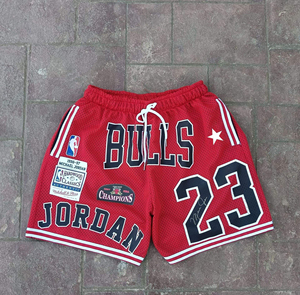 Shorts de basketball personnalisés en polyester/coton respirant à séchage rapide pour l'entraînement et le streetwear, vente en gros - Product Image 4