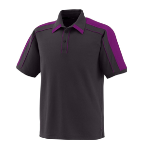 Polo à manches courtes en tricot pour homme, couleur bleu gris, style golf, séchage rapide - Product Image 3