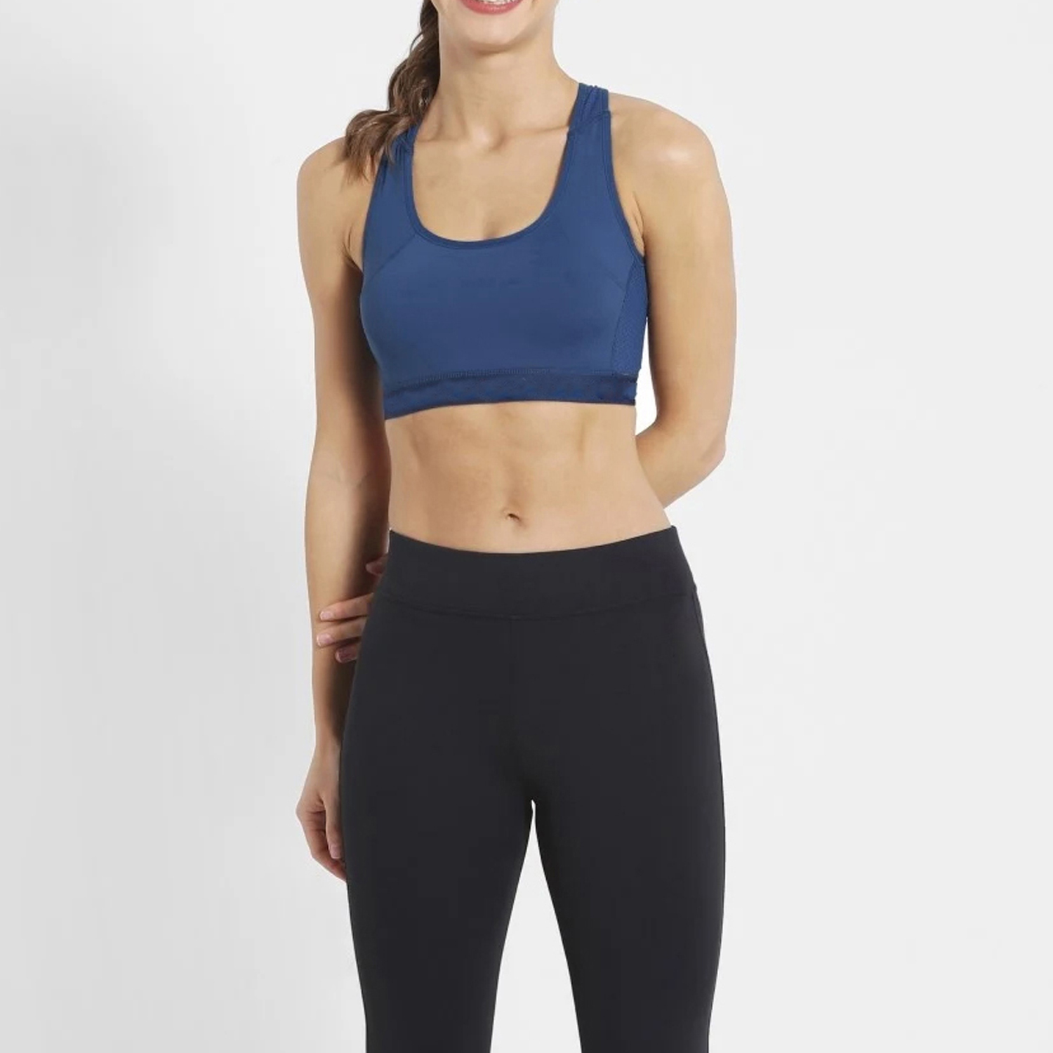 Women's Professional Design Medium Support Breathable Quick Dry Yoga Sports Bra Custom Logo Front Position Spandex/Polyester