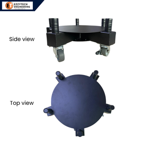 Industrial Steel Platform <b>Cart</b> for Gas Cylinder <b>Storage</b> and Handling with Heavy Duty Lockable Wheels - Product Image 2
