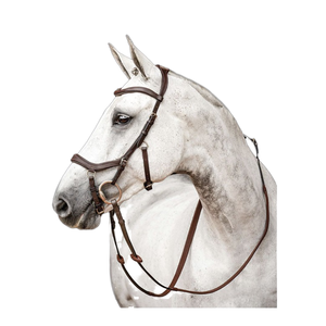 Bridon de dressage occidental personnalisé avec sangle de nez en corde, équipement d'équitation en cuir élégant - Modèle Rub International - Product Image 5