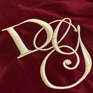<b>Personalized</b> Monogram <b>Napkin</b> Burgundy Silk <b>Wedding</b> Table <b>Napkin</b> Custom Embroidery Wholesale - Product Image 3