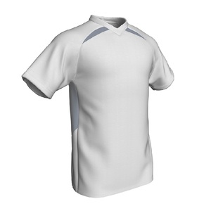 Camiseta Deportiva de Manga Corta con Cuello en V Roja para Hombre, 100% Poliéster, Secado Rápido, Corte Regular, Diseño Liso - Product Image 3