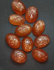 Piedra Preciosa Natural de Sunstone Cabochon, Calidad AAA+, Certificada por IGI, Naranja/Roja, Tamaños Disponibles de 6x8-10x12mm, Venta al Por Mayor para Joyería - Product Image 1