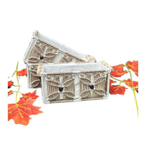 Laundry <b>Storage</b> Macrame <b>Basket</b> Indian Wholesaler Portable Macrame <b>Storage</b> <b>Basket</b> Boho Home Decor on Cheap Price - Product Image 6