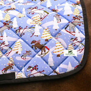 Tapis de selle pour chevaux de haute qualité, sublimation Ski You Later, Tapis de selle d'équitation Horse Dreams de grande qualité, usage polyvalent - Product Image 3