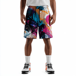 100% <b>Polyester</b> Sublimation Basketball <b>Shorts</b> Men Drawstring Waist Full Sublimation Basketball <b>Shorts</b> Men's - Product Image 3