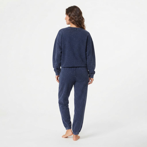 Conjunto de Sudadera y Pantalones Jogger para Mujer, Personalizado, 400 GSM, Lavado Ácido, Cuello Redondo, Estilo Oversize, Ropa Deportiva Urbana - Product Image 3