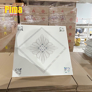 Placa de Techo de PVC Impermeable de Grado Comercial, Resistente al Fuego y a la Grasa, de 24x24, para Instalar o Suspendir, para Sala de Estar, Inspección Sanitaria - Product Image 1
