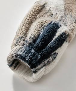 <b>Men's</b> Oversized <b>Half</b> <b>Zip</b> Fleece Sweater Geometric Print Casual Winter Wear Regular Sleeve Anti-Pilling Knitted <b>Jacket</b> - Product Image 5