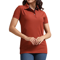 Kaos Polo Wanita Premium 100% Katun Desain Lengan Pendek Kasual Warna Solid Logo Kustom