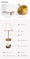 Lampe de table en forme de champignon, lumière LED à intensité variable, lampe de chevet, éclairage intérieur, décoration de luxe pour la maison, lampe LP pour chambre à coucher, salon