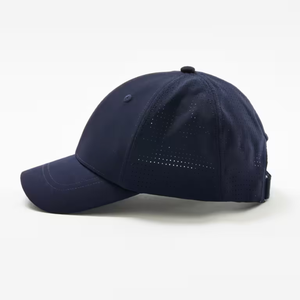 Gorra de Béisbol Unisex de 6 Paneles, Color Sólido, Estilo Casual para Adultos, Uso en las Cuatro Estaciones, Estilo Ajustado, Tela de Sarga Azul Oscuro - Product Image 4