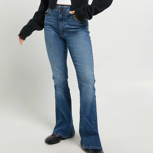 OEM y2k <b>flare</b> denim pants women 90s style <b>flare</b> jeans women trendy export bulk supplier factory - Product Image 1