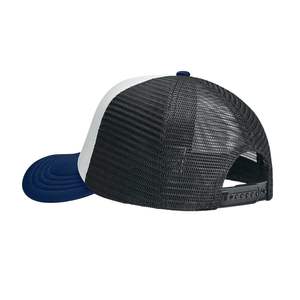 Casquette Trucker Bleue et Blanche Personnalisée de Haute Qualité, 5 Panneaux, Avant en Mousse, Dos en Maille, Fermeture Snapback, Idéale pour l'Été, la Plage et les Sports - Product Image 2