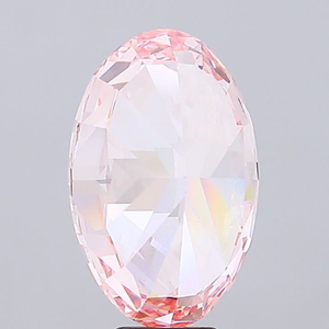Diamant ovale de luxe rose vif fantaisie, cultivé en laboratoire, certifié IGI, clarté VS1, taille excellente, diamant CVD non monté pour la création de bijoux fins. - Product Image 5