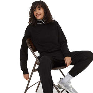 Sweat-shirt à col rond personnalisé avec impression de lettres pour l'hiver, de haute qualité, surdimensionné, pour femmes, style streetwear, pull à capuche - Product Image 2