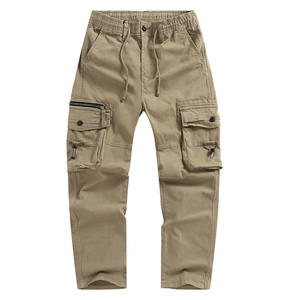 Washed Cotton Breathable Eco-Friendly Plain Dyed <b>Work</b> <b>Trousers</b> Men's Loose Fit Casual Sports Harem Pants Large Size Straight Leg - Product Image 2