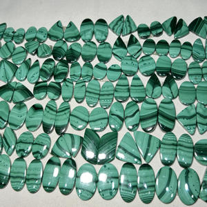 Offre Spéciale paire de pierre de Malachite naturelle Cabochon vert pierres précieuses en vrac match parfait pour la fabrication de bijoux en gros - Product Image 2