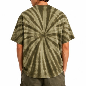 Camiseta Tie Dye para Hombre, Premium, Suave, Transpirable, Manga Corta, Color Morado, Informal, de Algodón, con Logotipo Frontal, Corte Regular, Estilo Urbano - Product Image 2