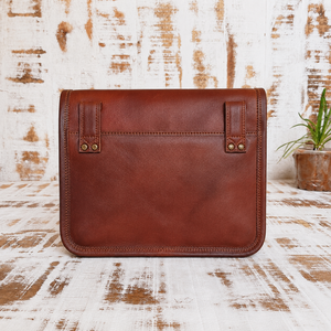 Vintage Brown Leather Fashion Satchel Bag Handmade Crossbody Shoulder <b>Purse</b> Buckle Flap Rustic Classic Design Polyester Lining - Product Image 4