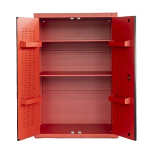 OEM 91cm Red Powder Coated Steel 2 Shelf <b>Lockable</b> Tool <b>Cabinet</b> for Garage Workshop <b>Storage</b> - Product Image 1