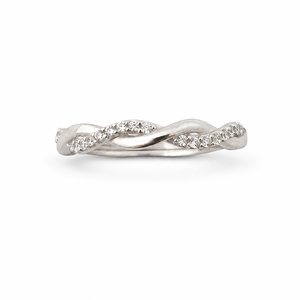 925 Sterling <b>Silver</b> Womens Twisted <b>Wave</b> <b>Ring</b> with Cubic Zirconia Pave Elegant Minimalist Design High Polish Finish Daily Wear - Product Image 5